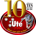 Visit our 10 yr anniversary Ute Stuff Store for Ute logo goodies.